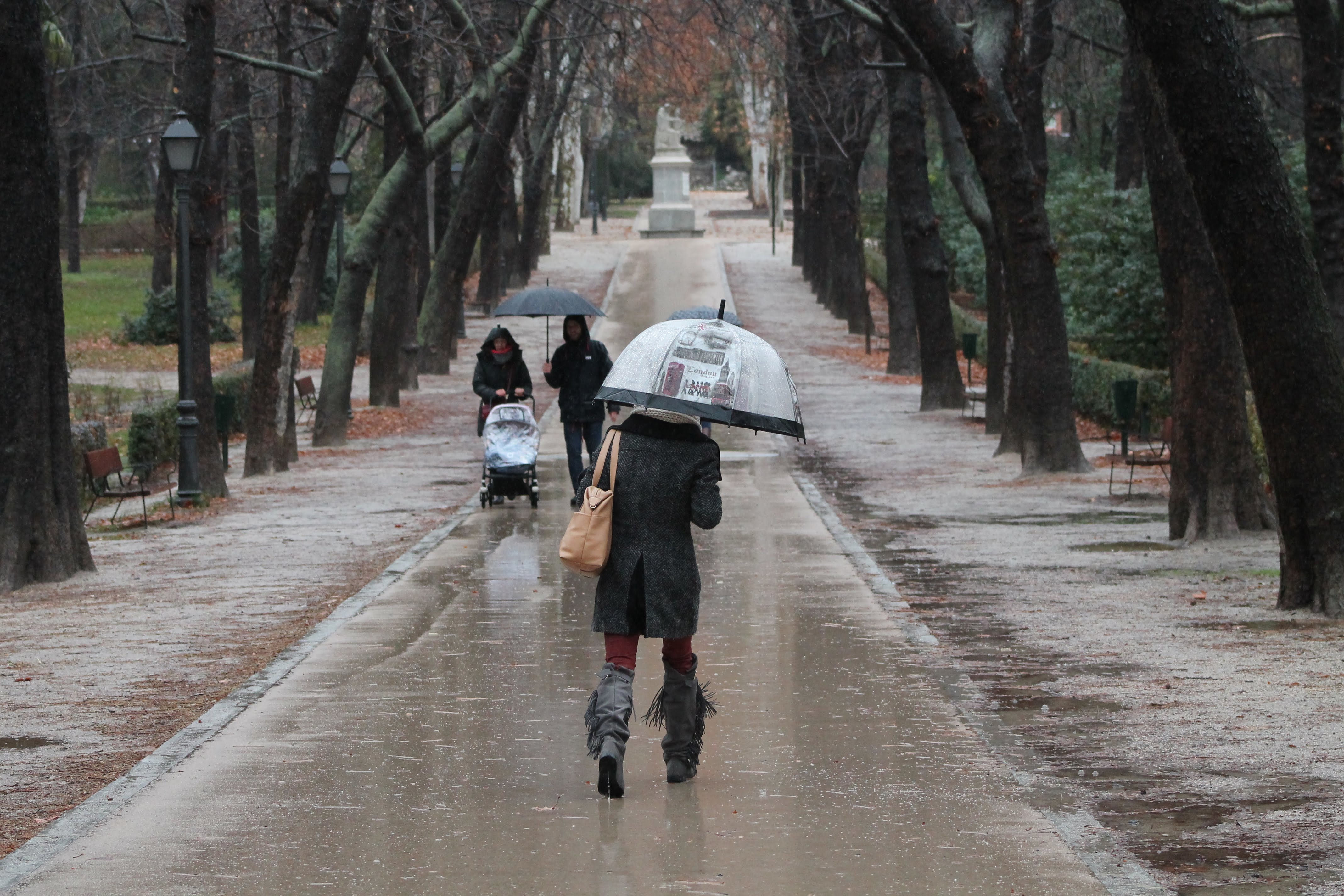 lady walking with umbrella